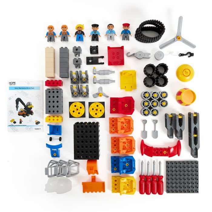 Early Mechanical Bricks from Hope Education - 110 Piece Set