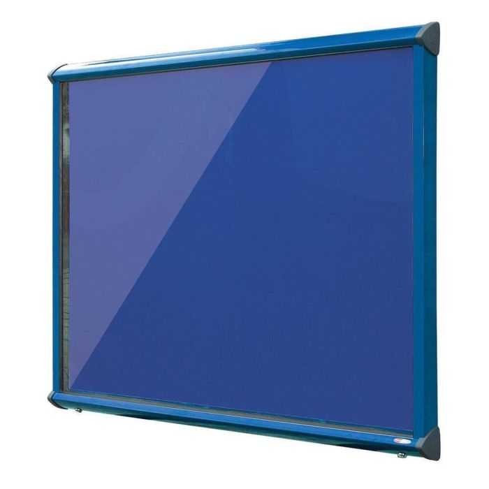 Shield Interior Showcase Blue Frame 575 x 712mm - Royal Blue