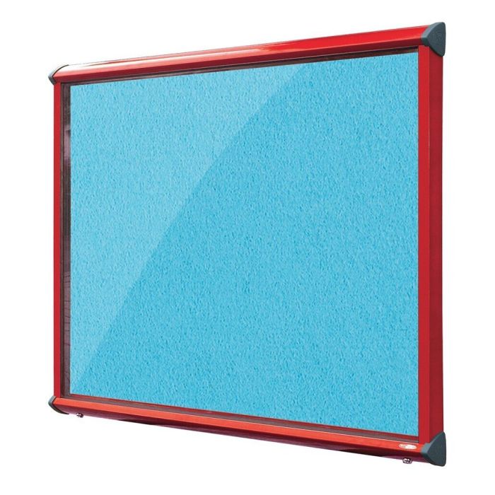 Shield Interior Showcase Red Frame 575 x 712mm - Cyan