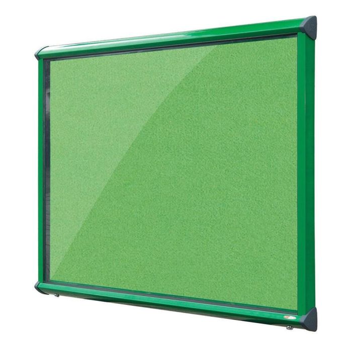 Shield Interior Showcase Green Frame 750 x 537mm - Apple Green