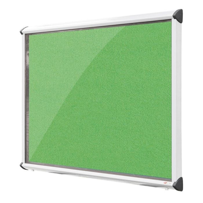 Shield Interior Showcase White Frame 750 x 537mm - Apple Green