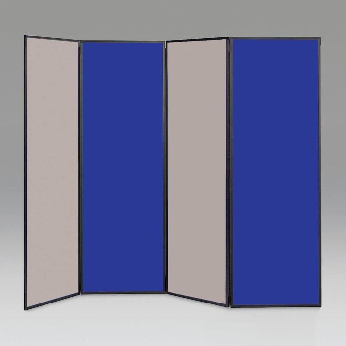Busyfold Light 1800 Display System 4 Panel - Blue/Grey
