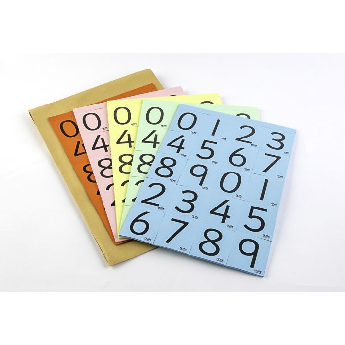 Coloured Digit Cards