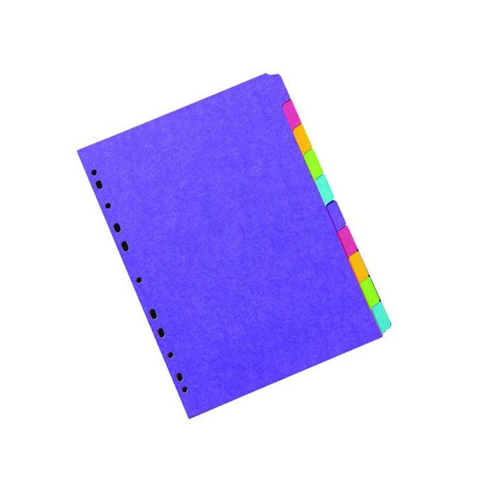 Bright Super Weight Subject Dividers - 10 Part
