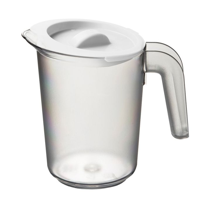 500ml Clear Frosted Jug with White Lid