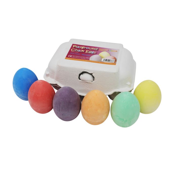 Chalk Eggs. Pack of 6 Chalk Eggs. Pack of 6