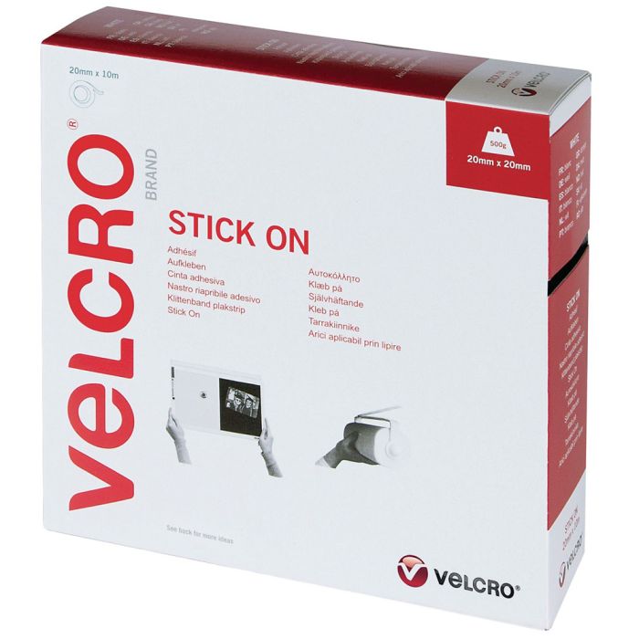 VELCRO Brand Stick on Tape - 10m - White VELCRO Brand Stick on Tape - 10m - White