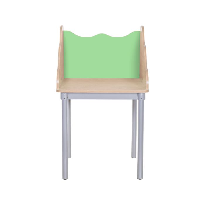 Single Wave Study Carrel 1100mm Green