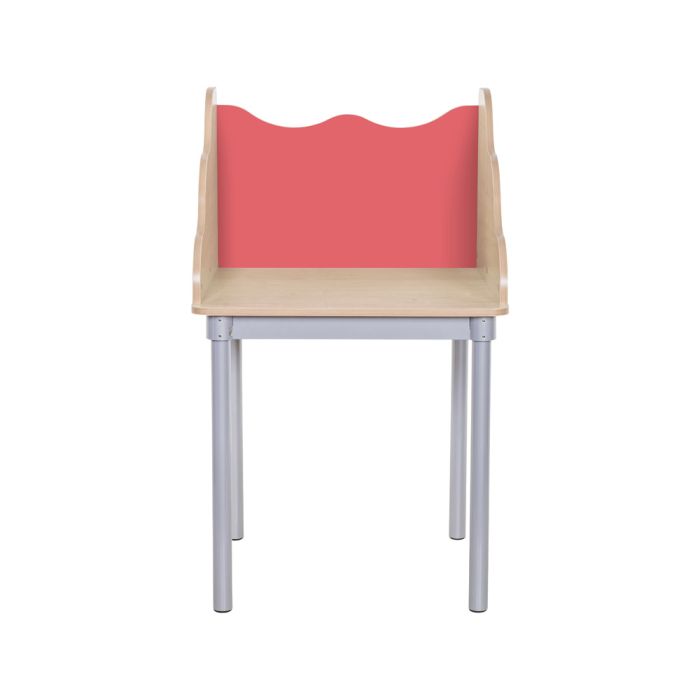Single Wave Study Carrel 1170mm Red Single Wave Study Carrel 1170mm Red