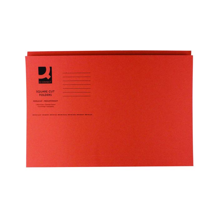 Square Cut Folders Medium Weight - Orange - Pack of 100