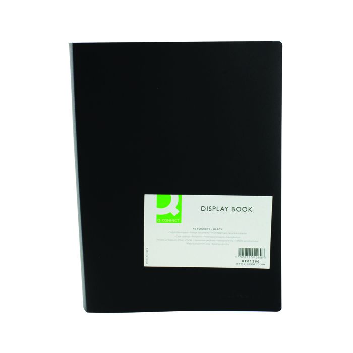 Flexible A4 Display Book 40 Pocket - Black