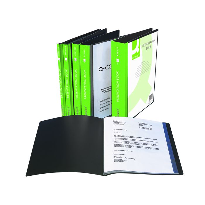 Presentation Display Book 10 Pocket - Black Presentation Display Book 10 Pocket - Black