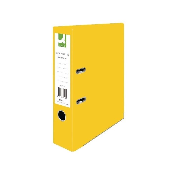Paperbacked Lever Arch Files A4 - Yellow - Pack of 10