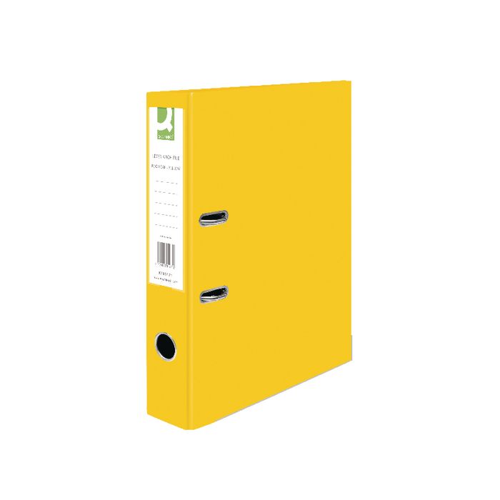 Paperbacked Lever Arch Files Foolscap - Yellow - Pack of 10