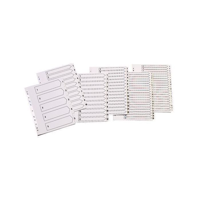 Clear Tabbed Index Dividers - 1-5