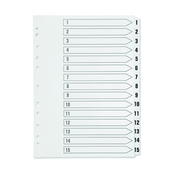 Clear Tabbed Index Dividers - 1-15 Clear Tabbed Index Dividers - 1-15