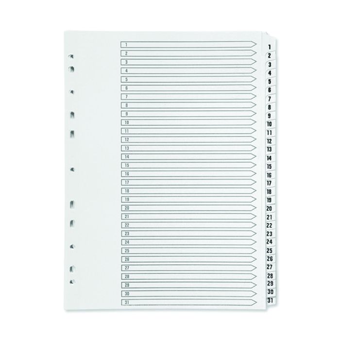 Clear Tabbed Index Dividers - 1-31