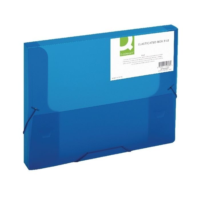 Elasticated Box Files - Blue