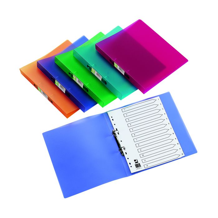 Polypropylene Frosted Ring Binders A4 - Clear