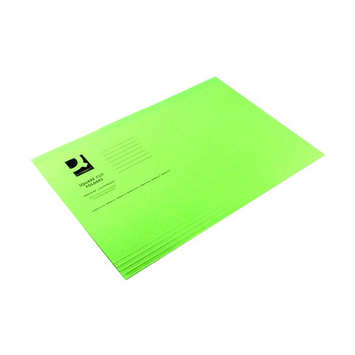 Square Cut Folders Light Weight - Green - Pack of 100