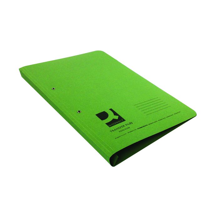 Transfer Files Foolscap - Green - Pack of 25