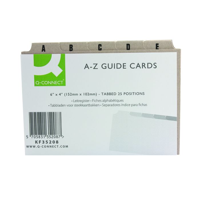 Guide Card 6 x 4 A-Z Buff