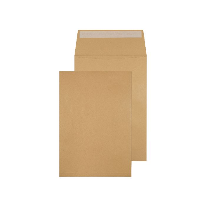 C4 Gusset Non-Window Envelopes Peel & Seal Manilla - Pack of 125