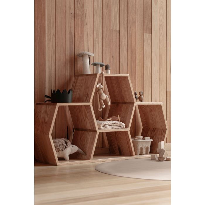 Kids by Design Oak Honey Comb Shelfing Unit B