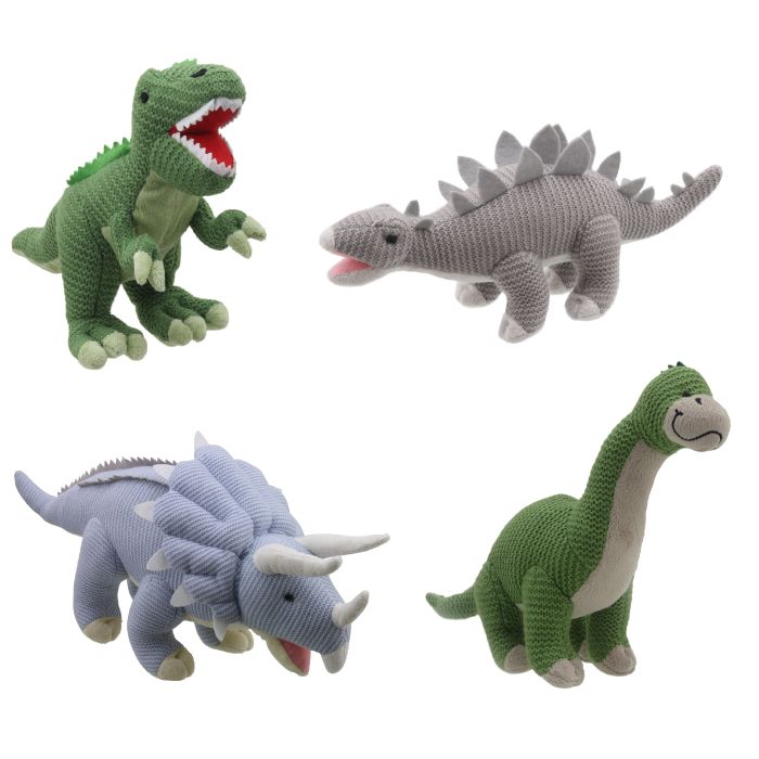 Knitted Dinosaurs - Pack of 4 Knitted Dinosaurs - Pack of 4