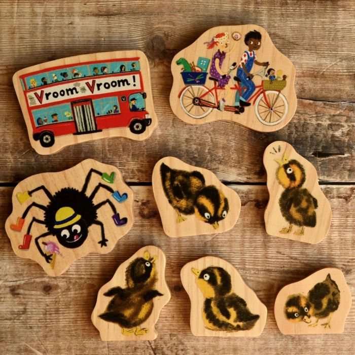 Alphabet Rhyme Time Wooden Characters - Set 1