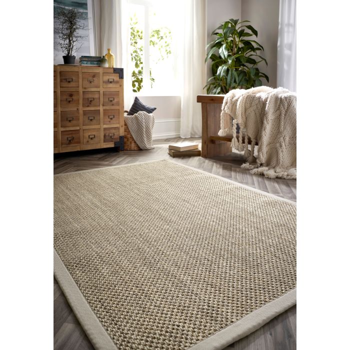Sisal Border Rugs - Beige/Sand