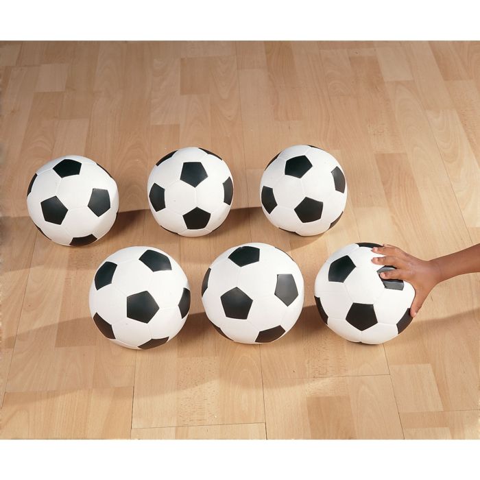 Footballs - Black/White - Pack of 6 Footballs - Black/White - Pack of 6