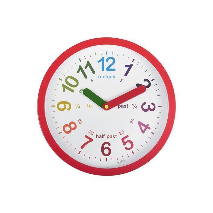 Lulu Time Teaching Clock - Red Lulu Time Teaching Clock - Red