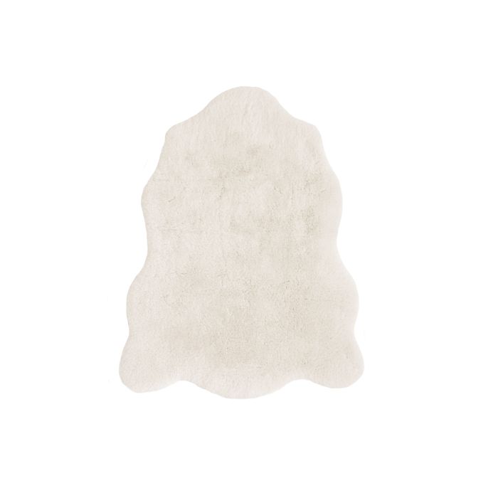 Luxury Faux Fur Rug Single - 70 x 90cm - Ivory