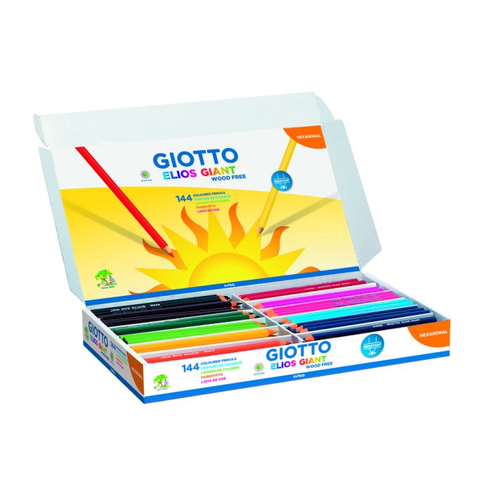 Giotto Mega Extra Large Colouring Pencils - Classpack In Tray - Pack of 144 Giotto Mega Extra Large Colouring Pencils - Classpack In Tray - Pack of 144