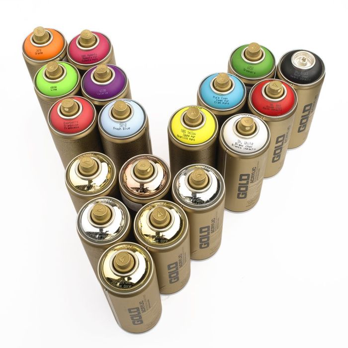 Montana GOLD Matt Spray Paints Brights Set Montana GOLD Matt Spray Paints Brights Set