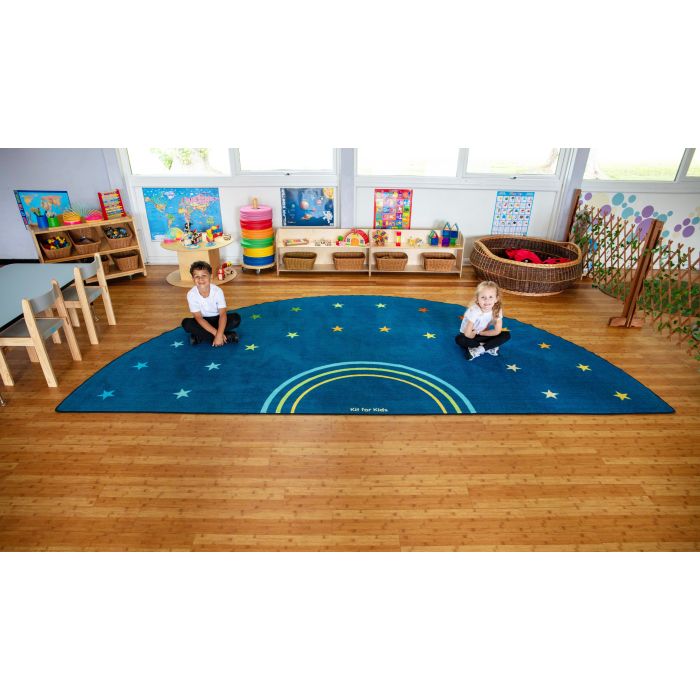 Essentials Radiating Star Semi Circle Carpet