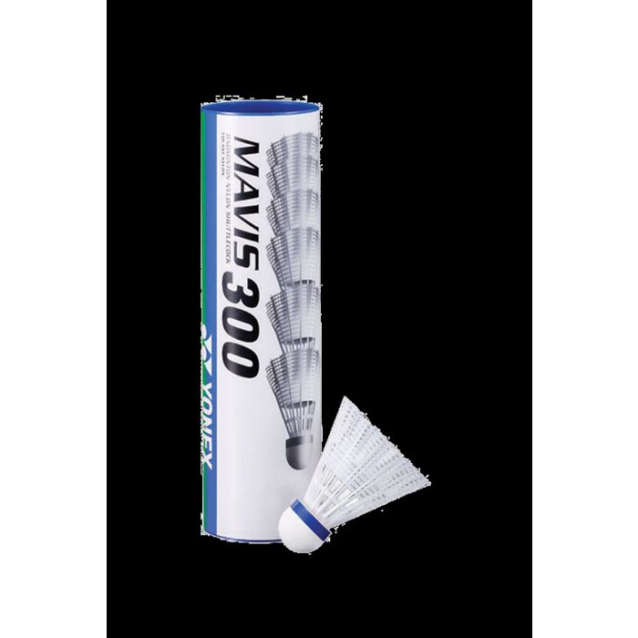 Yonex Mavis 300 Shuttlecocks - Medium - White - Tube of 6