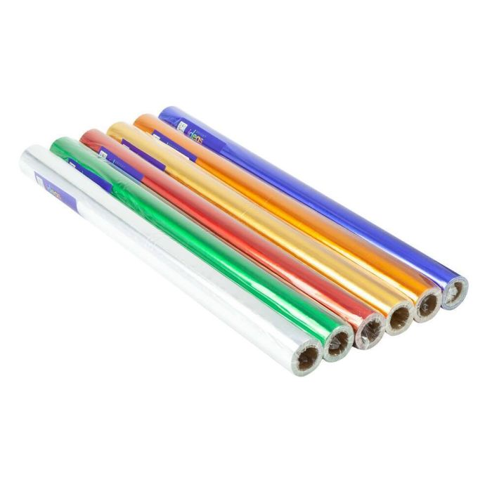 Metallic Paper Rolls 500mm x 4.5m Assorted - Pack of 6 Metallic Paper Rolls 500mm x 4.5m Assorted - Pack of 6