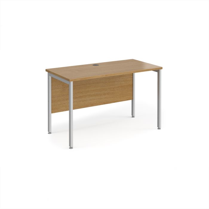 Maestro 25 Desk 1200x600mm - Oak - Silver Frame