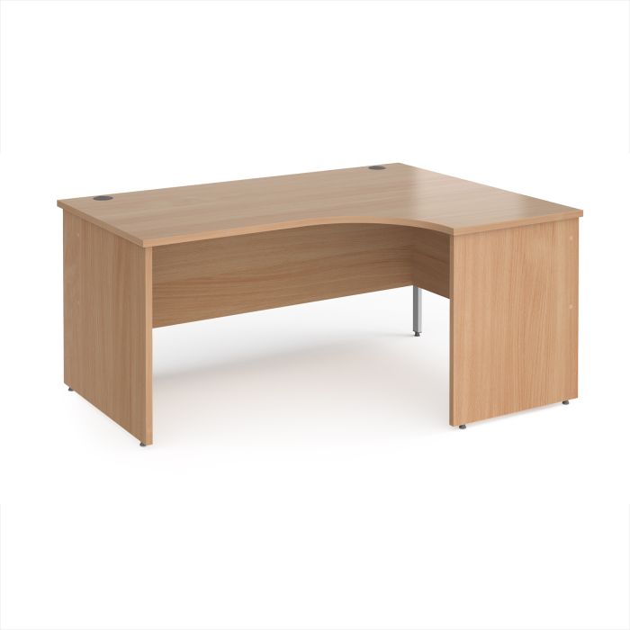Panel End Ergo Desk Right Hand 1600 x 800mm - Beech Panel End Ergo Desk Right Hand 1600 x 800mm - Beech