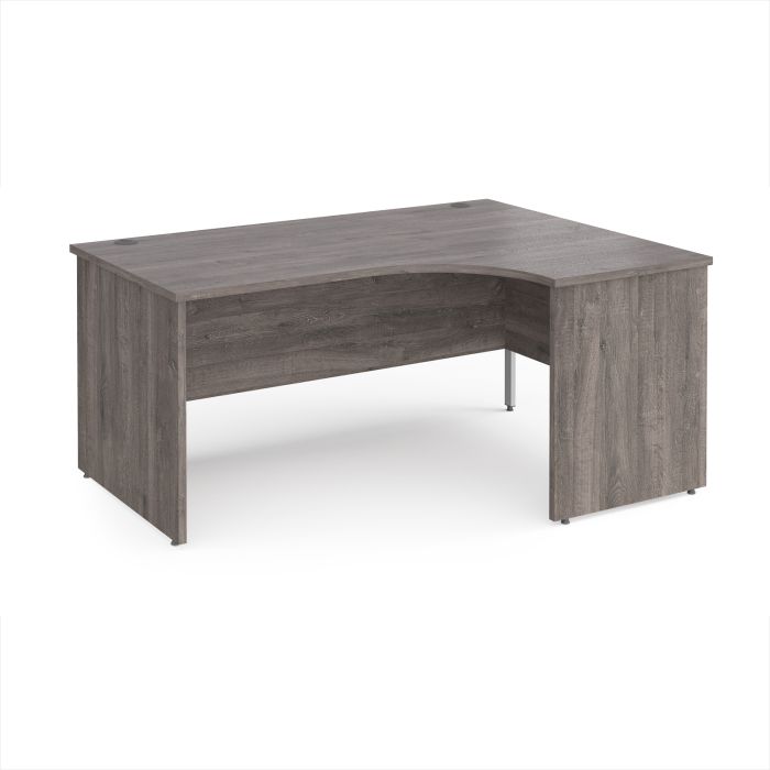 Panel End Ergo Desk Right Hand 1600 x 800mm - Grey Oak Panel End Ergo Desk Right Hand 1600 x 800mm - Grey Oak
