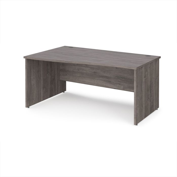 Panel End Wave Desk - Left Hand 1600 x 800mm - Grey Oak Panel End Wave Desk - Left Hand 1600 x 800mm - Grey Oak
