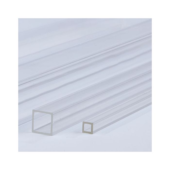 Clear Square Extruded Acrylic Tubes