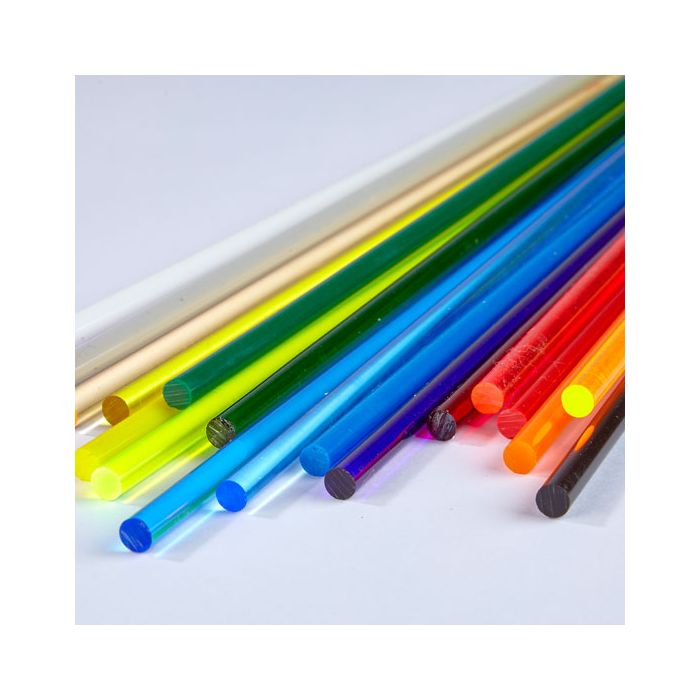 Coloured Round Extruded Acrylic Rods - 3.2mm dia.