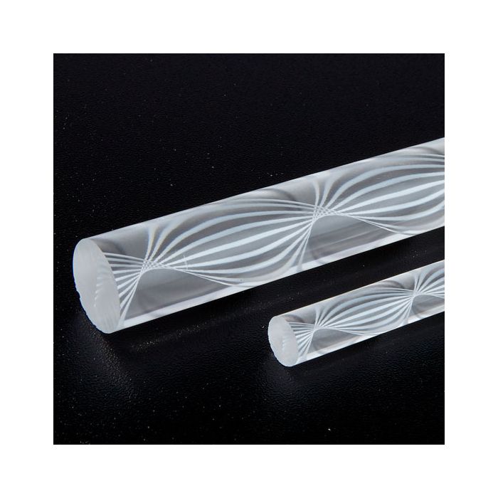 Clear Extruded Rods With Spiral Inner Lines Clear Extruded Rods With Spiral Inner Lines