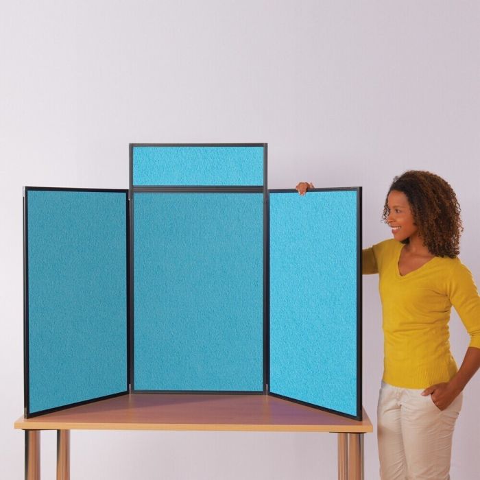 Maxi Busyfold Light Table Top Kit With Header & Carry Bag - Cyan Maxi Busyfold Light Table Top Kit With Header & Carry Bag - Cyan