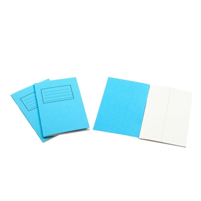 Exercise Books 6 x 4in 48 Page 7mm Feint - Vivid Blue - Pack of 100