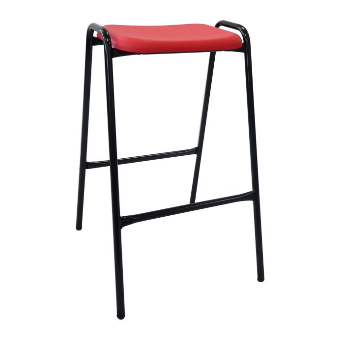 Stacking Classroom Stools - Red - 660mm Stacking Classroom Stools - Red - 660mm