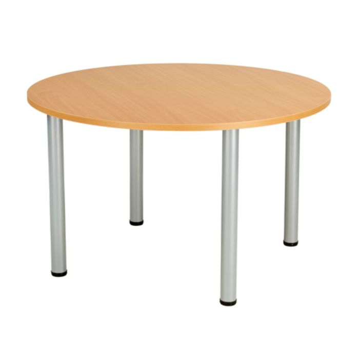 One Fraction Plus Circular Meeting Table 1200mm - Beech
